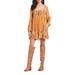 Free People Dresses | Free People New Rhiannon Embroidered Mini Dress Mustard Size Small Nwt | Color: Orange | Size: S