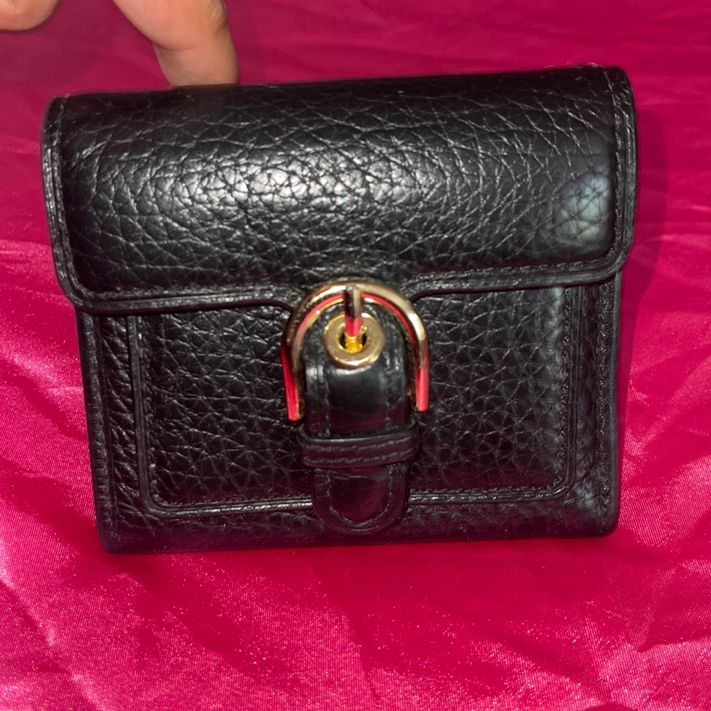 Michael Kors Bags | Leather Mk Wallet | Color: Black/Gold | Size: Os