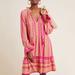 Anthropologie Dresses | Anthropologie Maeve Dominique Boho Tassel Tunic/Dress In Pink Combo | Color: Pink/Yellow | Size: S