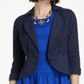 Anthropologie Jackets & Coats | Anthropologie Leifnotes Eyelet Blazer Navy Blue 6 | Color: Blue | Size: 6