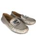 Coach Shoes | Coach Napoleon Driving Leather Loafer Aa6619 Size 7 | Color: Cream/Silver | Size: 7