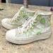 Converse Shoes | Converse Chuck Taylor All Star Lift Platform Crafted Florals High Tops Shoes | Color: Green/White | Size: 8