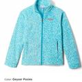 Columbia Jackets & Coats | Columbia Aqua Print Warm Girls Zip Up Fleece Jacket | Color: Blue/Green | Size: 10g