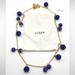 J. Crew Jewelry | Jcrew Blue And Gold Bobble Long Necklace | Color: Blue/Gold | Size: Os