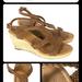 Kate Spade Shoes | Kate Spade Women's 'Fay' Leather Braid8.5d Espadrille Wedge Sandals Size 8.5m | Color: Brown/Cream | Size: 8.5