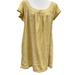 Anthropologie Dresses | Anthropologie E By Eloise Gold Yellow 100% Linen Mini Dress Medium | Color: Yellow | Size: M