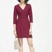 J. Crew Dresses | Banana Republic Burgundy Fit & Flare V-Neck Dress 8 | Color: Red | Size: 8