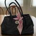 Coach Bags | Coach Dark Brown With Pink Coach Ribbon Purse. 12” Long X 7” Tall. | Color: Brown | Size: Os