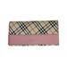 Burberry Bags | Burberry | Nova Check Plaid Pink Long Wallet | Color: Pink/Tan | Size: Os