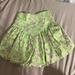 Zara Skirts | Green Floral Zara Skort From Europe | Color: Green | Size: Xs