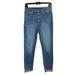 J. Crew Jeans | J.Crew Mercantile High Rise Button Fly Stretch Skinny Blue Denim Jeans Size 27 | Color: Blue | Size: 27
