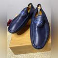 Gucci Shoes | Gucci Navy Italian Leather Driving Loafers (Men's) | Color: Blue | Size: Eu 7.5, Us 8 Men’s