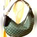 Gucci Bags | Authentic New Gucci Monogram Half Moon Hobo In Green #257297 | Color: Black/Green | Size: Os