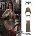 Zara Dresses | Blogger's Fave! Zara Jacquard Knit Mini Dress Sz S Nwt | Color: Brown/Yellow | Size: S