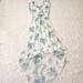 Disney Dresses | Disney Princess Dress Sleeveless Fit Flare High Low Blue Floral Small Women | Color: Blue/White | Size: S