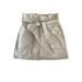Free People Skirts | Free People Paper Bag Waist Belted Denim Skirt Oatmeal Cream Size 6 Nwt Linen | Color: Cream/Tan | Size: 6