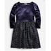 J. Crew Dresses | J.Crew Girl's Mixi Dress In Velvet, Navy Silver, Girls Large, Party Dress -New | Color: Blue/Silver | Size: Lg