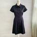 Kate Spade Dresses | Kate Spade - Black Button Front Fit & Flare Shirt Dress, Sz 4 | Color: Black | Size: 4