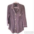 Ralph Lauren Shirts | Lauren Ralph Lauren 100% Cotton Men's Long Sleeve Button Up Shirt Size L/Xl | Color: Purple/White | Size: L