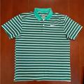 Nike Shirts | (M) Nike Golf Short Sleeve Polo Green/Navy,White Striped | Color: Green/White | Size: M