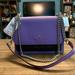 Coach Bags | Coach Klare Purple Iris Crossbody Bag Purse Satchel In Signature Canvas | Color: Brown/Purple | Size: Measures: 8 1/2" (L) X 6 1/4" (H) X 2 3/4" (W)