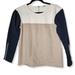 J. Crew Sweaters | J. Crew Size Xs Blue Cream Color Block Sweatshirt Back Zip Long Sleeve Pull Over | Color: Blue/Tan | Size: Xs