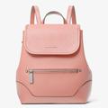 Michael Kors Bags | New Michael Kors Harrison Medium Flap Saffiano Leather Backpack Pink | Color: Pink/Silver | Size: Os