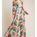 Anthropologie Dresses | Anthropologie Hutch Sz 1x Elysees Geometric Wrap Maxi Dress Long Sleeve | Color: Blue/Red | Size: 1x