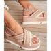 Free People Shoes | Free People Mou Gigi Platform Tan Brown Sandals Size 38 | Color: Tan | Size: 38