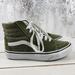 Vans Shoes | 447iai Vans Sk8-Hi Skateboard Shoes Sneakers Olive / White Women's 5 | Color: Green/White | Size: 3.5bb