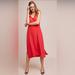 Anthropologie Dresses | Anthropologie Wray Grace Red Silk Slip Dress Medium Nwt | Color: Red | Size: M