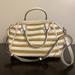 Kate Spade Bags | Kate Spade Catherine Street Pippa White Straw Striped Satchel | Color: Tan/White | Size: Os