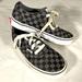 Vans Shoes | Boys Vans Size 1.5, Black And Gray Checkered Shoe, Tied Shoes, Like New | Color: Black/Gray | Size: 1.5b