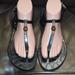 Coach Shoes | Coach Black Logo Jelly Sandals In A Size 9b | Color: Black/Brown | Size: 9