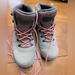 Columbia Shoes | Columbia Newton Ridge Women's Suede Hiking Boots Size 8.5 | Color: Gray/Pink | Size: 8.5