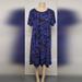 Lularoe Dresses | Lularoe L Slinky Stretch Dress Comfort Wear Anywhere | Color: Black/Blue | Size: L
