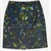 J. Crew Skirts | J. Crew No. 2 Pencil Skirt Gardenshade Floral Watercolor Art To Wear Size 00 | Color: Blue/Green | Size: 00
