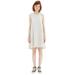 Madewell Dresses | Madewell Anytime Scuba Dress Womens Small Light Gray Creme Sleeveless A-Line | Color: Cream/Gray | Size: Small