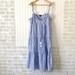 J. Crew Dresses | J.Crew Blue & White Tiered Maxi Summer Dress, Size L | Color: Blue/White | Size: L