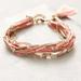 Anthropologie Jewelry | Anthropologie Layered Wrap Bracelet W/ Tassel Nwt Retail $48 | Color: Gold/Pink | Size: Os