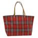 Burberry Bags | Burberry Nova Check Tote Bag Canvas Leather Red Black Auth Bs8508 | Color: Black/Red | Size: W10.2 X H8.7 X D4.3inch