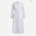 J. Crew Dresses | J. Crew Tie Waist Cotton Voile Midi Dress In Deck Stripe Size 8 Shirtdress | Color: Blue/White | Size: 8