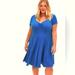 Torrid Dresses | Mini Slub Rib Fluted Dress Torrid Size 1 | Color: Blue | Size: 1x