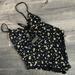 Pink Victoria's Secret Swim | New W Tags! Victoria’s Secret Pink Triangle Cut Out One Piece Citrus Print | Color: Black/Orange | Size: Xxl