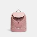 Coach Bags | Coach Dempsey Drawstring Backpack With Stripe And Coach Patch - Nwt | Color: Pink | Size: Os