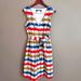 Anthropologie Dresses | Anthropologie Maeve Fit And Flare Plaid Dress Size 6 | Color: Blue/Gold/Red | Size: 6