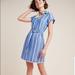 Anthropologie Dresses | Anthropologie Linen Blue Striped Shirt Dress 6 | Color: Blue/White | Size: 6