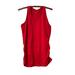 Athleta Tops | Athleta Red Nylon Ruched Side Sleeveless Athletic Tank Top Size Medium | Color: Red | Size: M