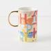 Anthropologie Dining | Anthropologie Happy Mug Latte Coffee Tea Stoneware Brand New | Color: Gold/Pink | Size: Os