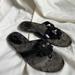 Coach Shoes | Coach Black Serenity Slip On Charm Sandals | Color: Black/Gray | Size: 7.5